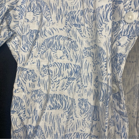 Tiger Print Button Up - Picture 2 of 4